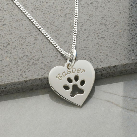 Paw Prints on My Heart Silver Birthstone Pendant – October – Clogau