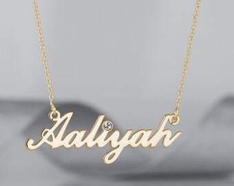 Real Gold Name Necklace - Etsy UK