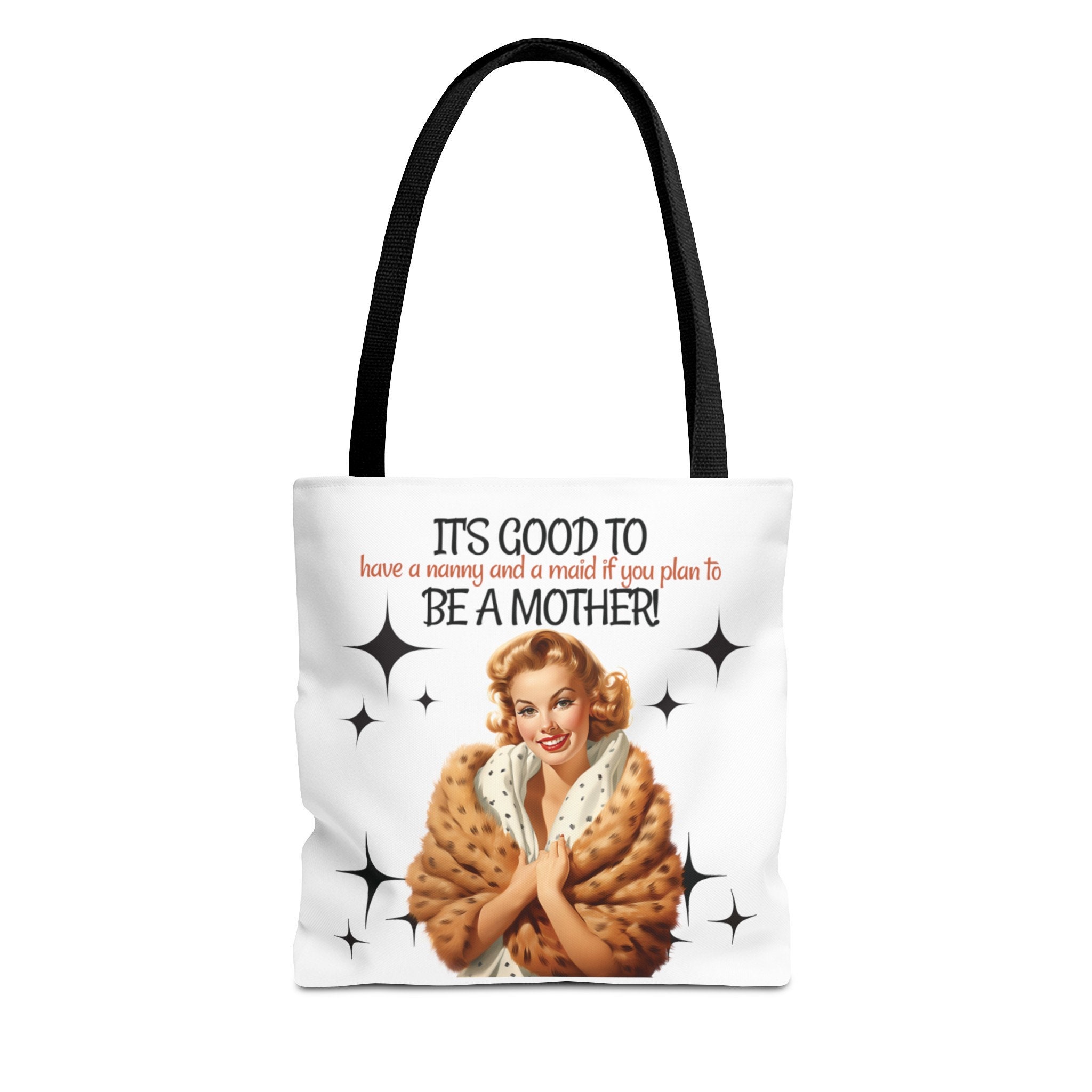 50's Housewife Tote, Mid-century Design, Sarcastic Tote Bag, Retro