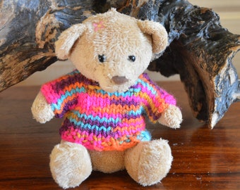 Miniature Sweater Multicoloured for Small Teddy Bear such as Steiff, Small JellyCat, Beanie or Plushies