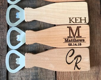 Personalized Bottle Opener / Groomsmen Gift / Custom Beer Opener / Wedding Party / Groomsman Gift / Wood Bottle Opener / Best Man Gift