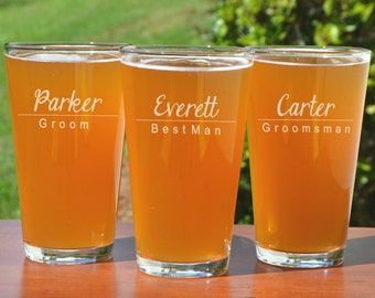 Best Man Gift, Personalized Beer Glasses Wedding, Beer Mugs, Gifts for Men, Groomsmen Gift, Gift for Groomsmen, Wedding Party, Gifts for Him