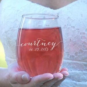 Maid of Honor Gift, Maid of Honor Glass, Asking Maid of Honor, Stemless Wine Glasses, ANY QUANTITY, Personalized Matron of Honor Gift