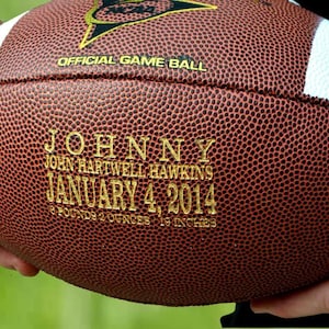 Easter Basket Gift, Personalized Football, Custom Engraved, Mens Holiday Gift Idea, Football Coach Gift, Holiday Gift Ideas for Men