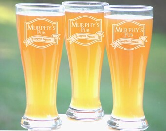 Download Personalized Pint Glasses Beer Set Of Pint Glassesetched Etsy PSD Mockup Templates