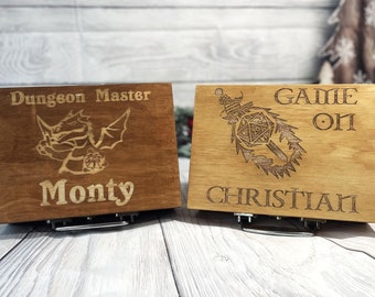 Custom Dungeon Dice Game Box, Engrave Dice Game Box, Personalized Dragon Box, D&D Custom Box, Personalized Dice Game Box, Box and Beer Mug