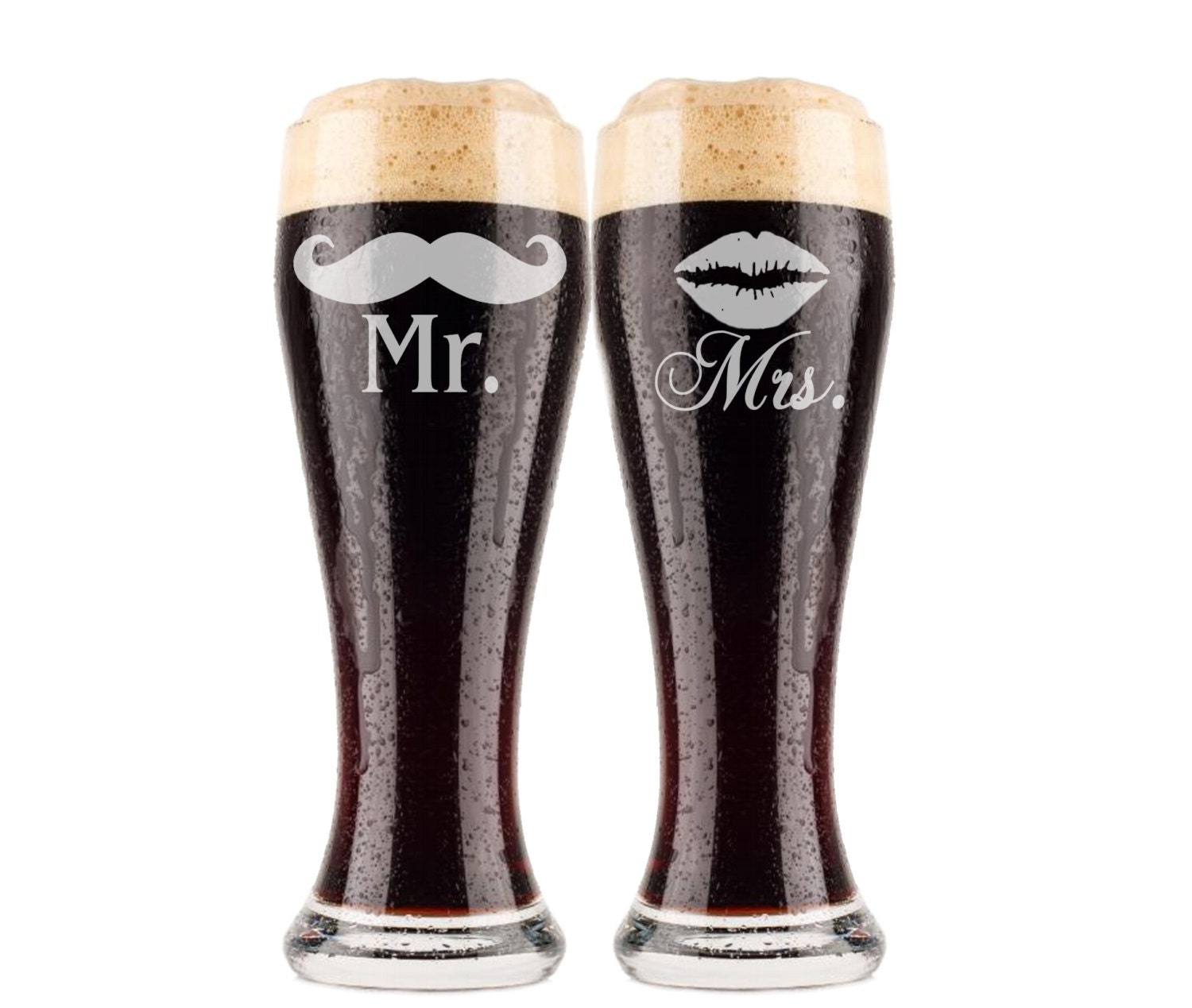 Mustache Pint Glasses - Set of 6 — Bar Products