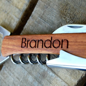 Personalized Corkscrew with Multi Tool, Groomsmen Gifts, Wedding Party Gifts Beer Opener, Wedding Favor, Best Man Gift, Groomsman Gifts