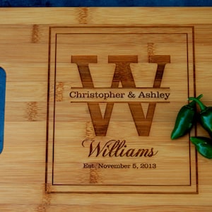 Personalized Cutting Board / Wedding Gift Custom / Wood Cutting Board / Engagement Gift Couples / Foodie Gift / Wedding Gift for Couple image 1