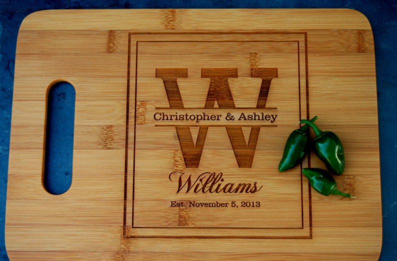 Personalized Cutting Board / Wedding Gift Custom / Wood Cutting Board / Engagement Gift Couples / Foodie Gift / Wedding Gift for Couple image 1