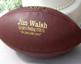 Personalized Football, Groomsmen Gift, Ring Bearer Gift, Best Man Gift, Wedding Keepsake, Custom Football, Gifts for Men, Groomsman Football