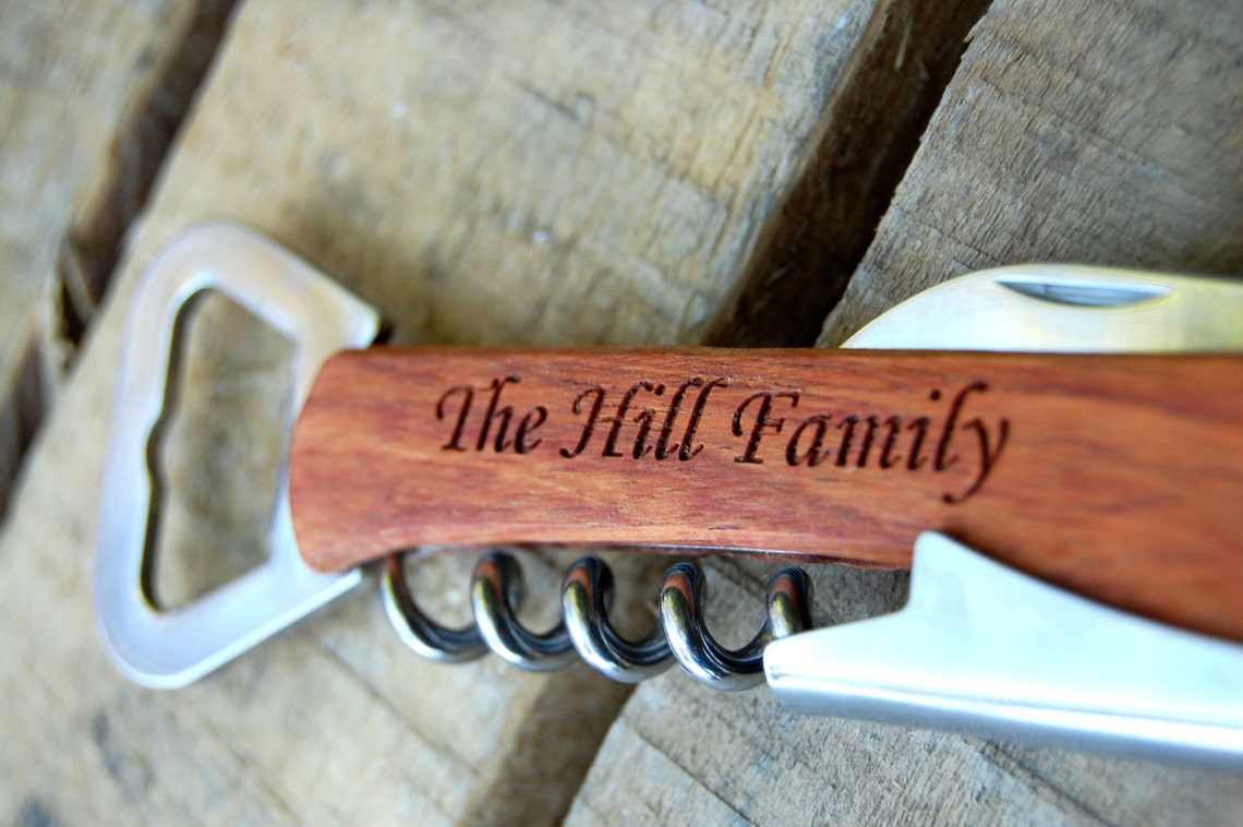 Personalized Corkscrew With Multi Tool Groomsmen Gifts Etsy
