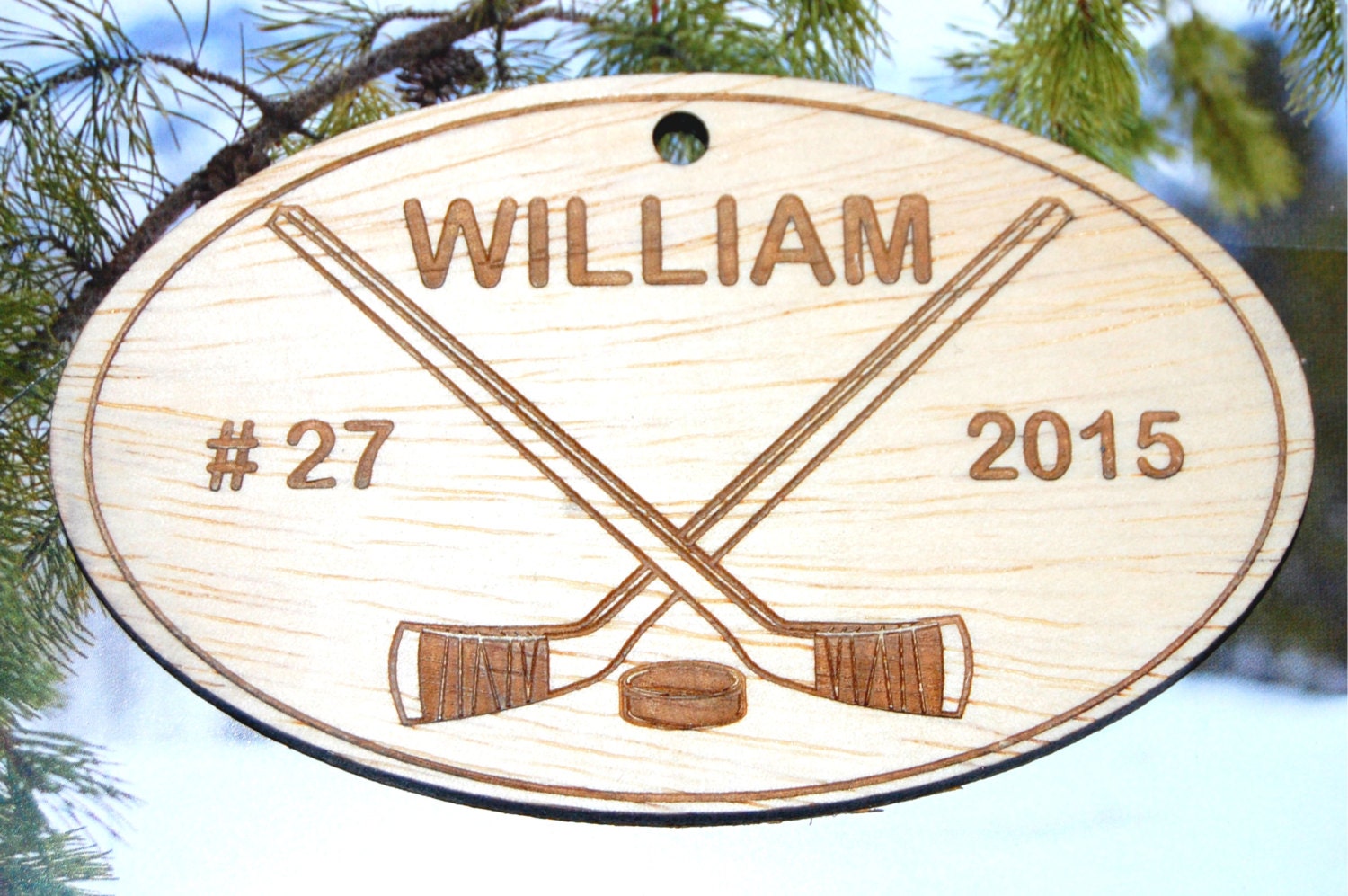 Hockey Ornament Boys Christmas Ornament Personalized Etsy Canada