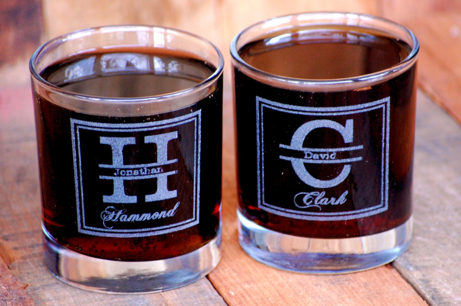 etsy whiskey glass personalized
