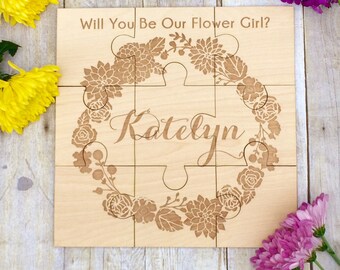 Flower Girl Proposal, Wedding Invitation, Will You Be Our Flower Girl Puzzle, Flower Girl Puzzle Invitation, Flower Girl, Ask Flower Girl