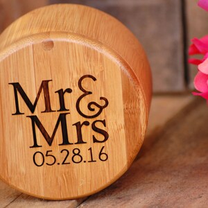 Mr. & Mrs. Ring Box, Engraved Wedding Ring Box, Wooden Ring Box, Engraved Wooden Box, Bridal Shower Gift, Engraved Wedding Gift, Custom Name
