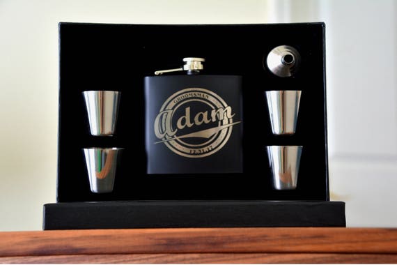 Set di 6 fiaschette per testimoni dello sposo, regalo personalizzato per testimone dello sposo per matrimonio, fiaschetta da 226,8 g con scatola regalo opzionale, fiaschetta in acciaio inox per