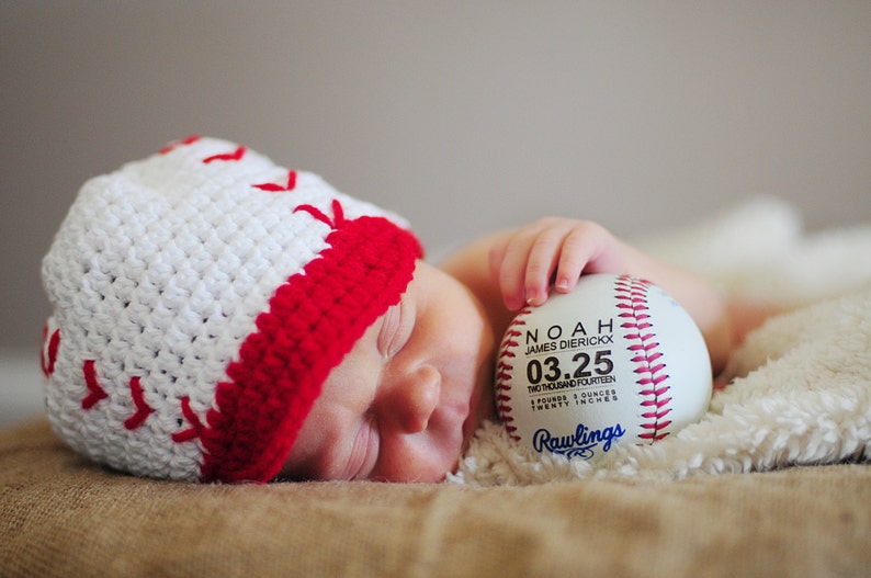 Easter Basket Gift, Personalized Birth Announcement Baseball, Baby Boys Gift, Engraved Baseball, Sport Nursery Typography, Monogram Baseball image 1