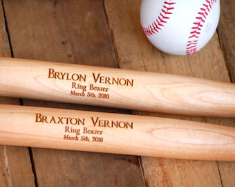 2 Groomsmen Gifts, Personalized Baseball Bats, Ring Bearer, Engraved Wedding Gift, Father of the Groom, Father of the Bride, Best Man Gift