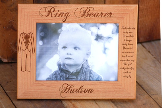 Ring Bearer Gift Personalized Ring Bearer Frame Custom Engraved