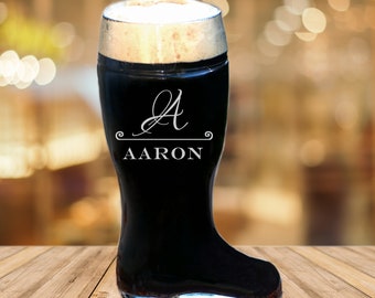 Personalized Beer Boot, Cowboy Boots Wedding, Groom Wedding Gift, Custom Beer Mugs, Wedding Party Gift, Mountain Wedding, Groomsmen Gifts