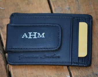 Heren Portemonnee Gegraveerde Lederen Portemonnee Gepersonaliseerde Groomsman Gift Monogram Vaderdag Cadeau Beste Man Mens Lederen Portemonnee Huwelijksgeschenken