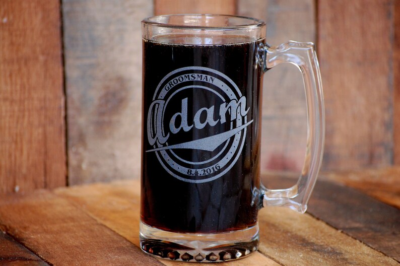Wedding Beer Mugs Personalized Groomsmen Gifts Customized Beer Etsy