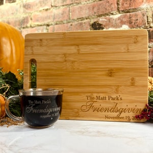 Give Thanks / Corporate Employee Gift / Personalized Cutting Board / Friendsgiving Give Thanks Cutting Board / Custom Thanksgiving Gift image 8