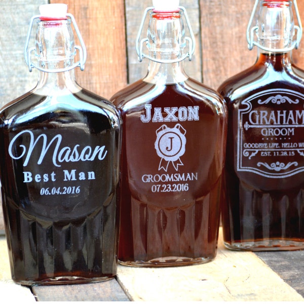 Groom to Be, Wedding Groom Gift, Rustic Wedding, Wedding Gift, Mens Gift, Gift for Groom, Wedding Day Gift, Bride to Groom Gift, Flask Set