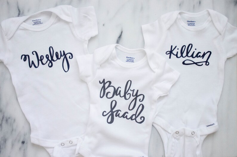 Custom Baby Name Outfit Etsy