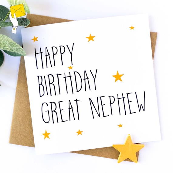 Great Nephew Birthday Cardbirthday Card for Great Nephew | Etsy