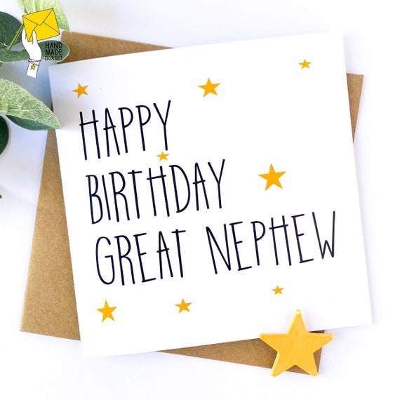 Happy Birthday Great Nephew Images Great Nephew Birthday Cardbirthday Card For Great Nephew - Etsy