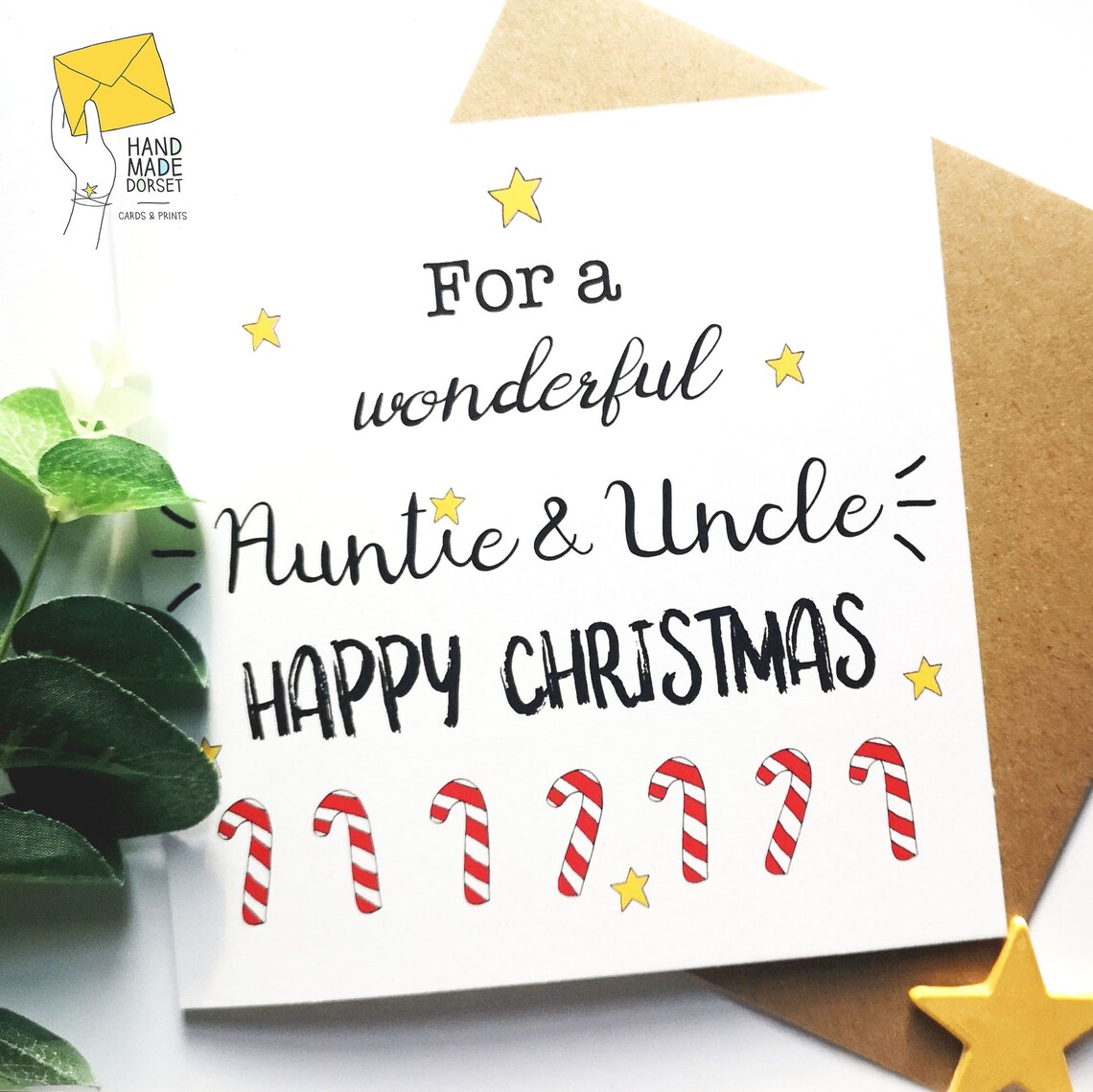 Auntie and Uncle Christmas Cardaunt and Uncle Cardcard for Etsy