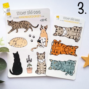 cute cat stickerscat sticker sheetcat planner stickerscat etsy