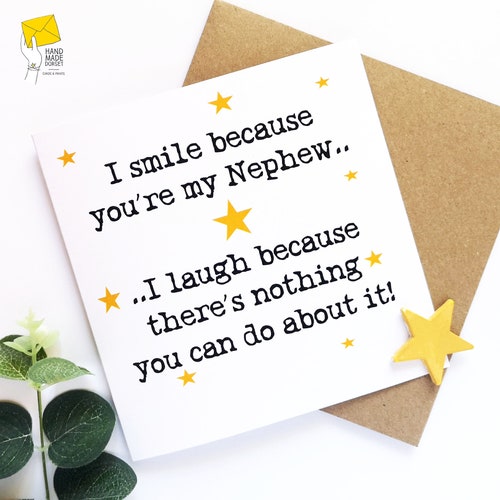 Happy Birthday NEPHEW Funny Birthday Card for Nephew Nephew - Etsy