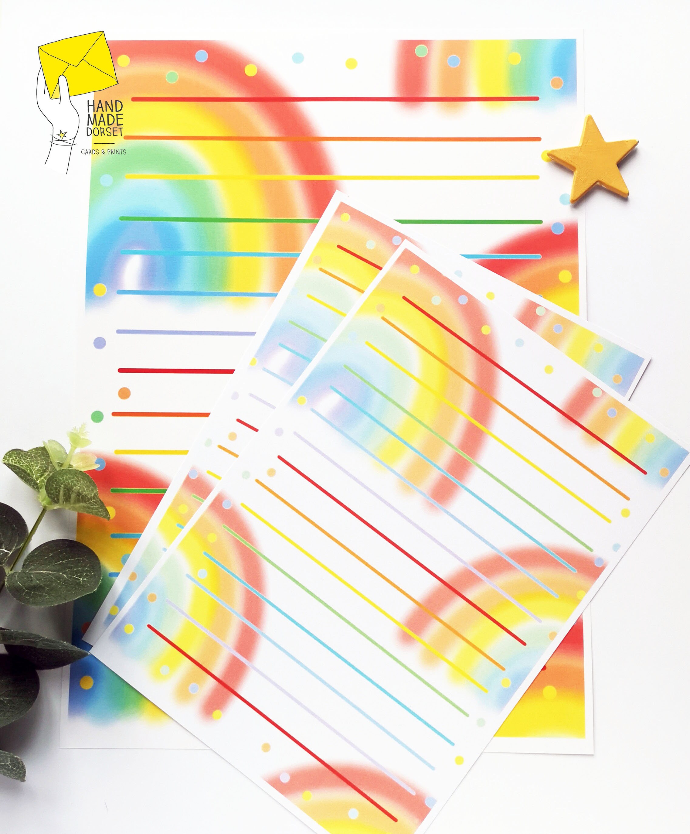 rainbow writing paperrainbow paper setrainbow writing etsy