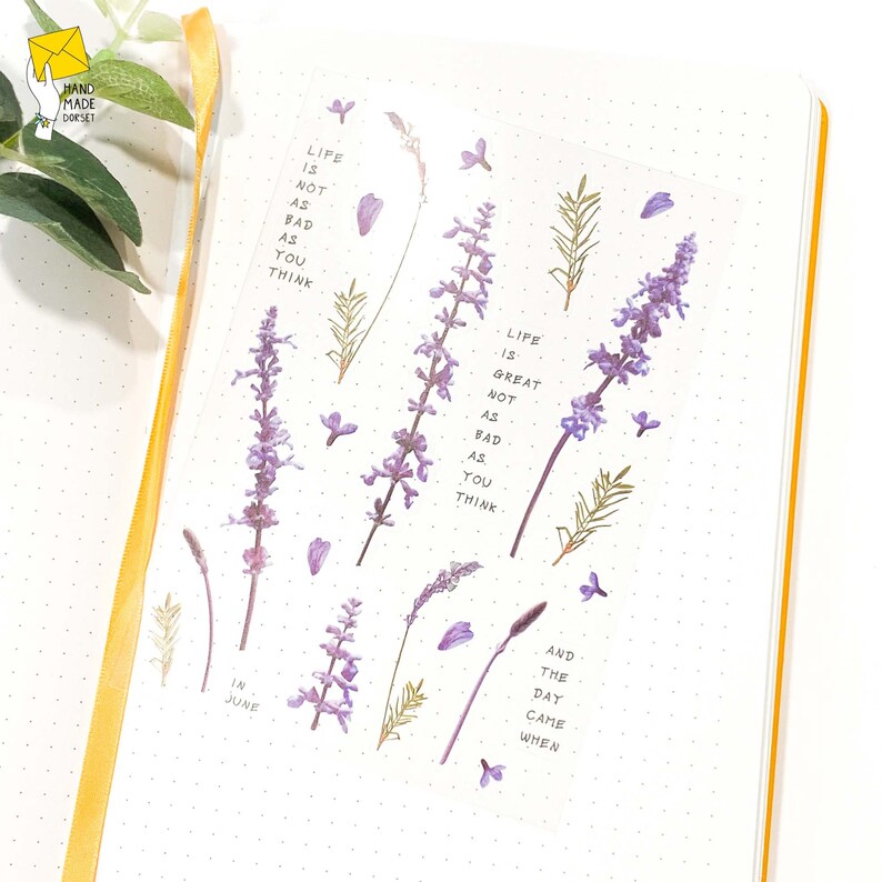 Lilac flower stickers,lavender flowers,lavender stickers,journal flower stickers,miniature flowers,planner flower stickers,floral stickers image 6