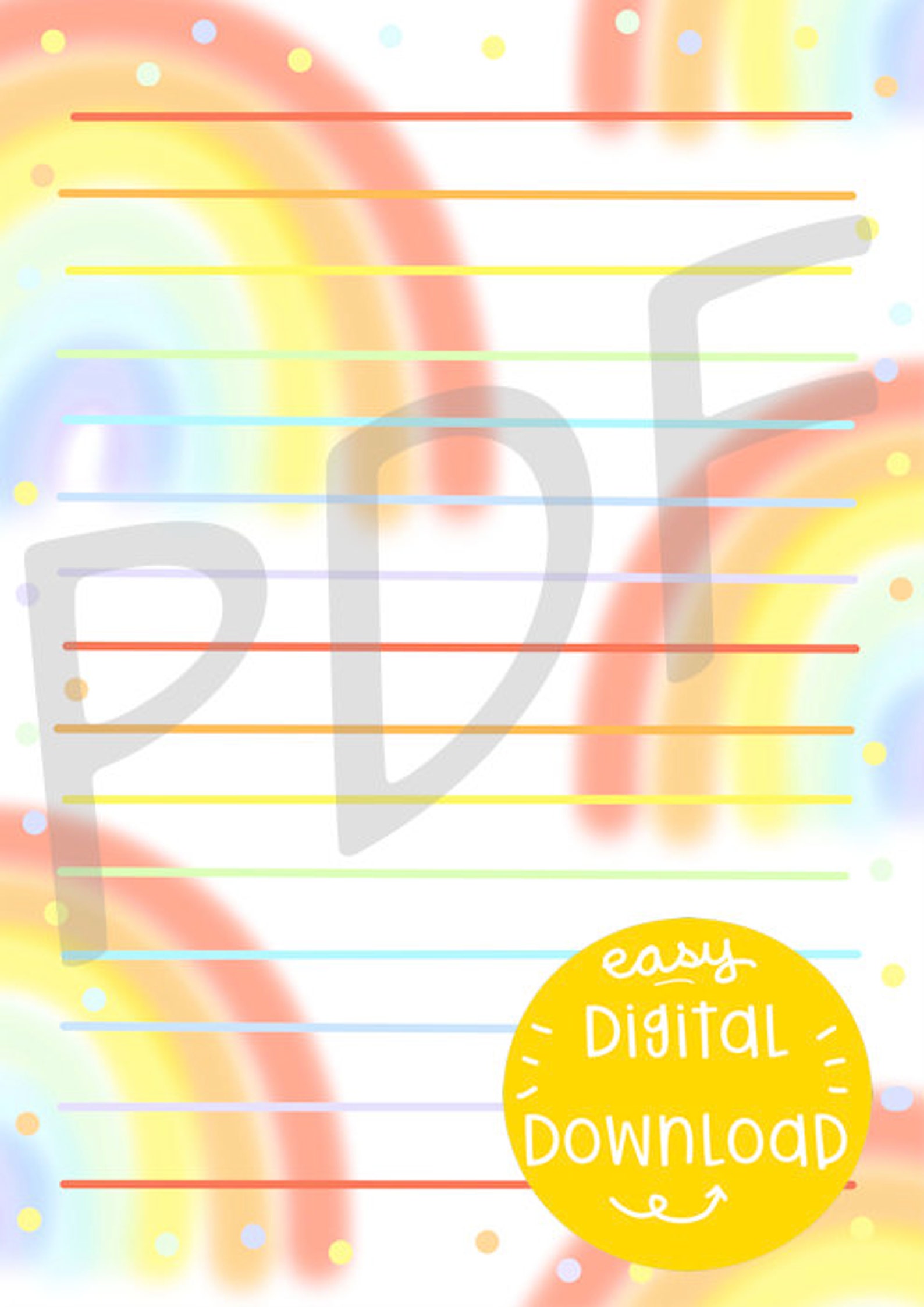 Rainbow writing paperrainbow paper setrainbow writing | Etsy