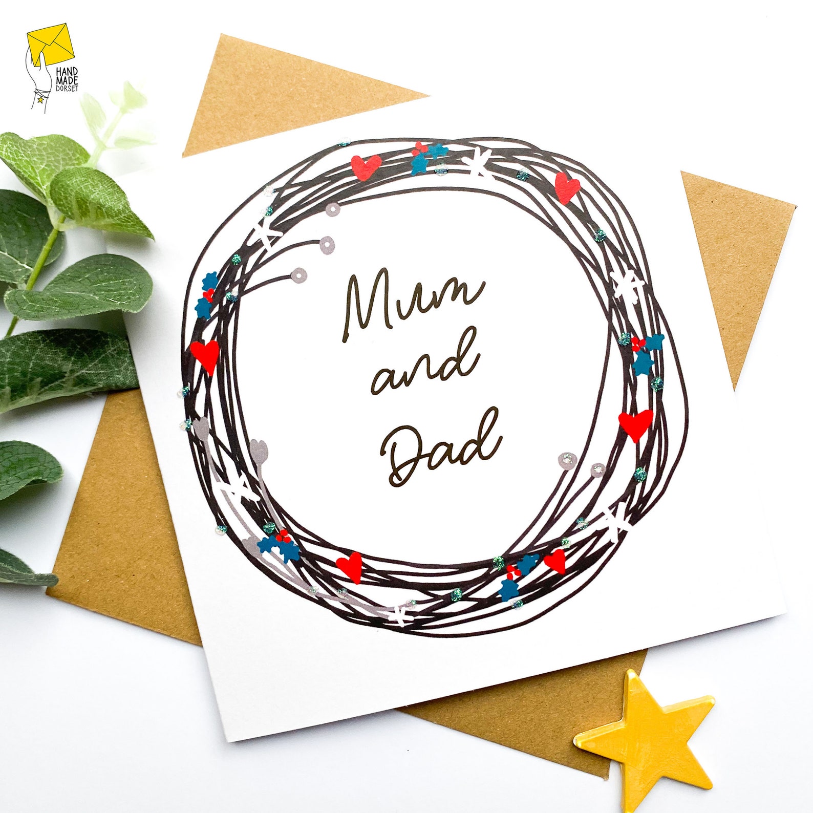 Mum and Dad Christmas Cardchristmas Card for Mum and Dadcard Etsy