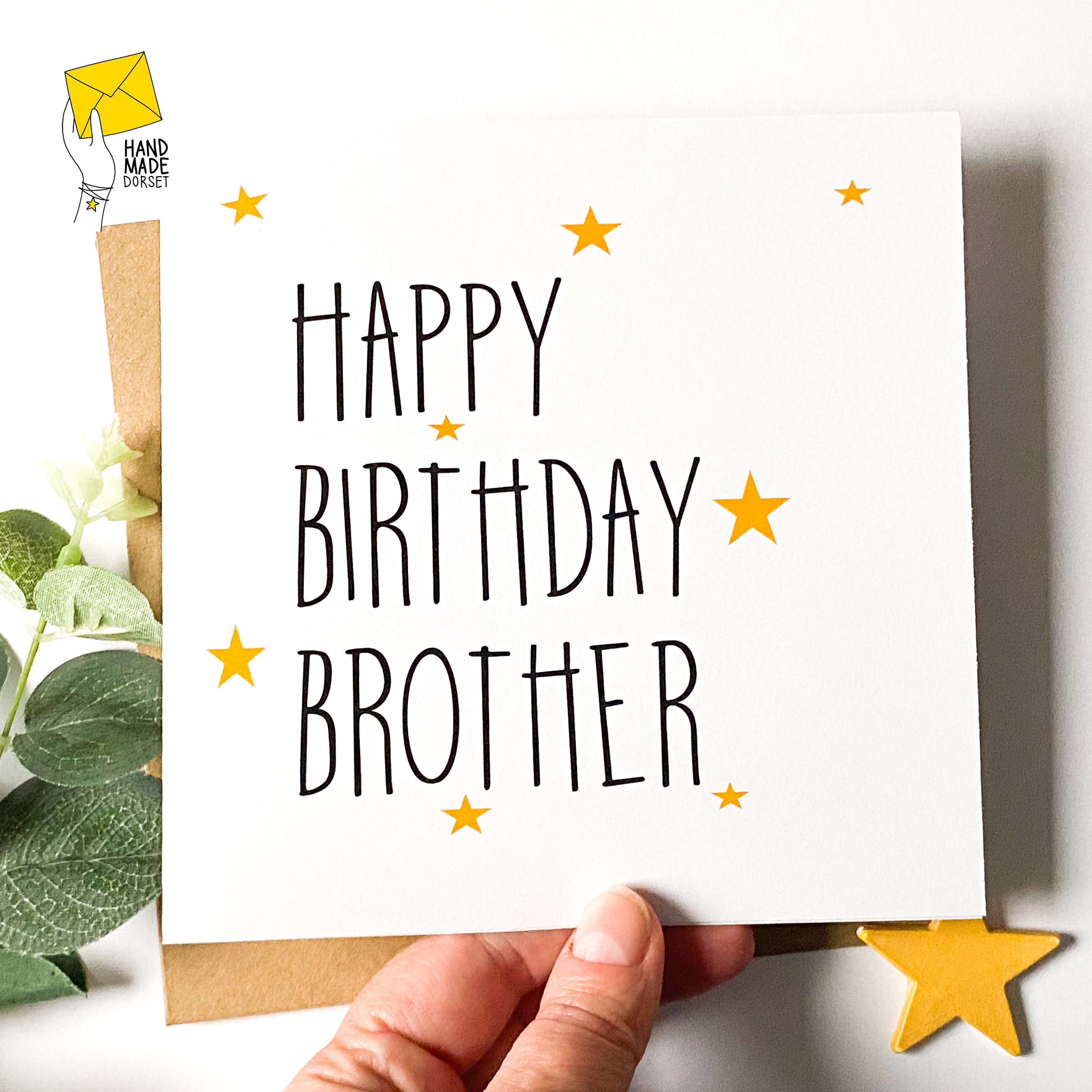 card-for-brotherbrother-cardbirthday-card-for-brotherhappy-etsy