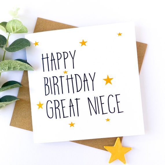 Happy Birthday To My Great Niece Great Niece Birthday Cardbirthday Card For Great Niece Niece - Etsy Happy Birthday To My Great Niece Great Niece Birthday Cardbirthday Card For Great Niece Niece - Etsy