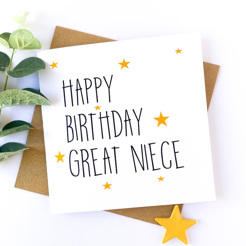 Great Niece Birthday Cardbirthday Card for Great Niece Niece Etsy