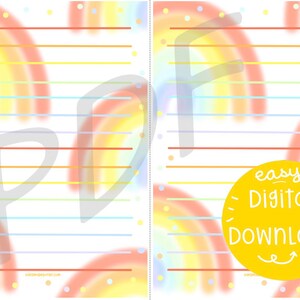 Rainbow Writing Paperrainbow Paper Setrainbow Writing | Etsy