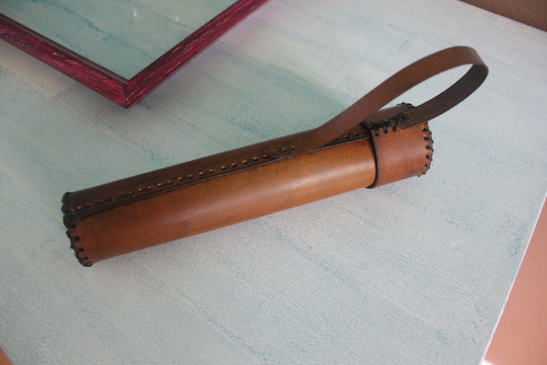 Leather Document Tube or Case scroll tube Etsy