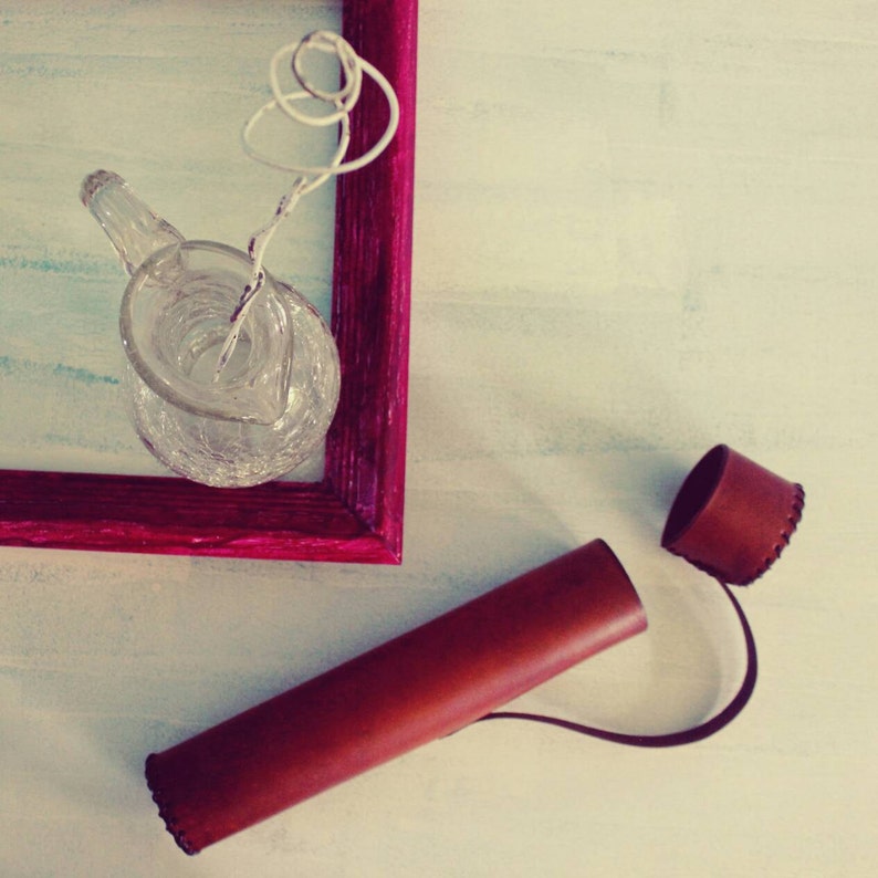 Leather Document Tube or Case scroll tube Etsy