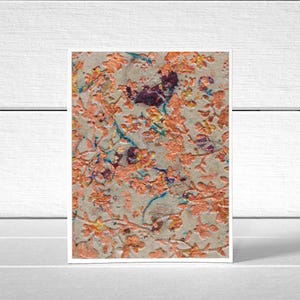Handmade Paper Copper Leaf Blank Card