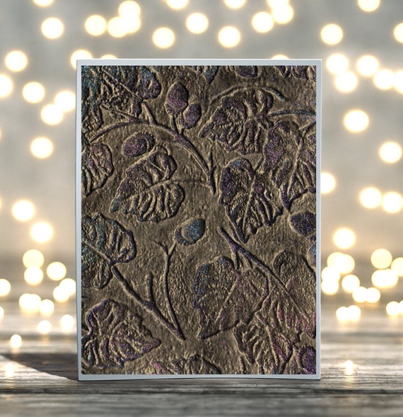 Acorn Embossed Folded Blank Greeting Card