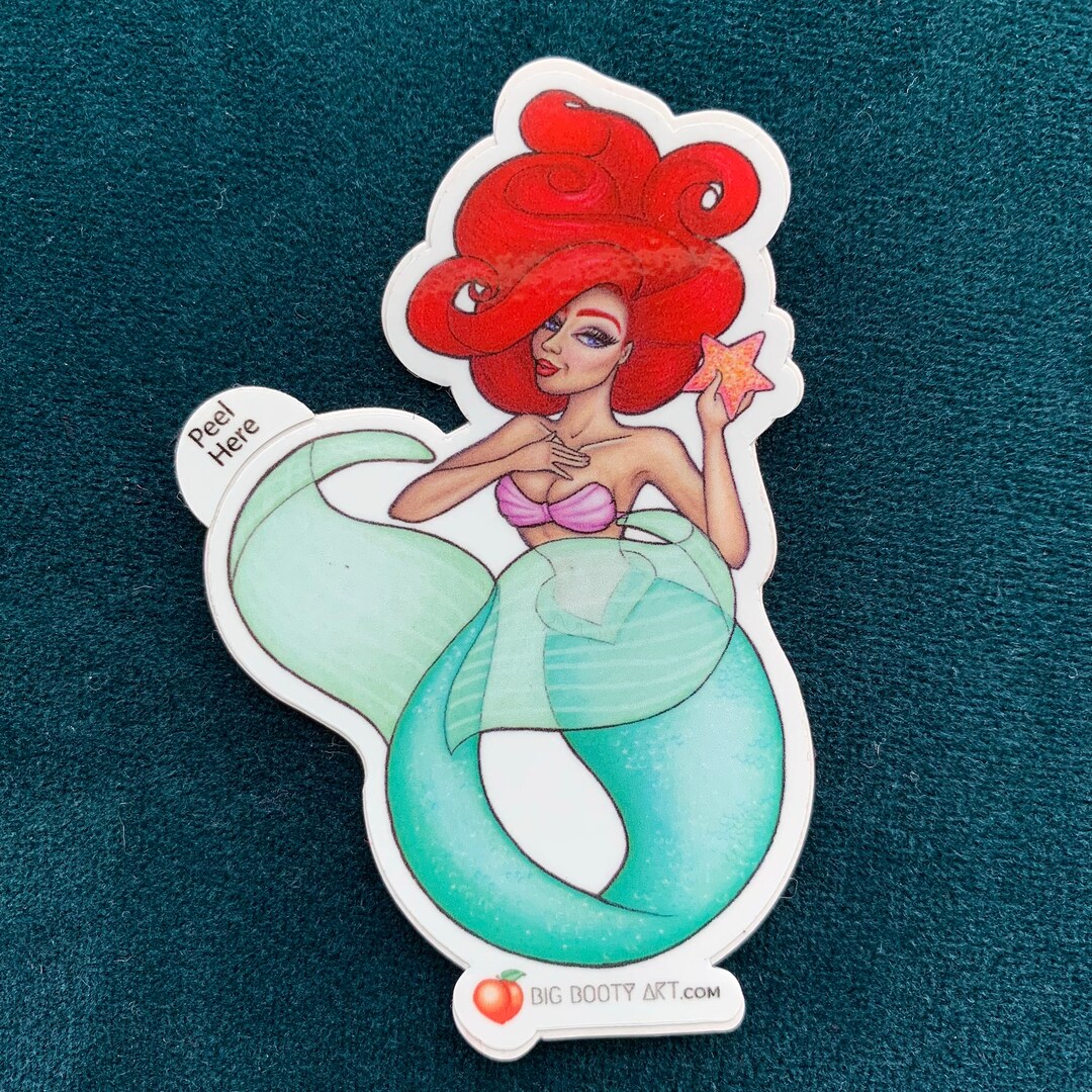 Redraws Sticker Disney Redraw of the Little Mermaid Sticker - Etsy