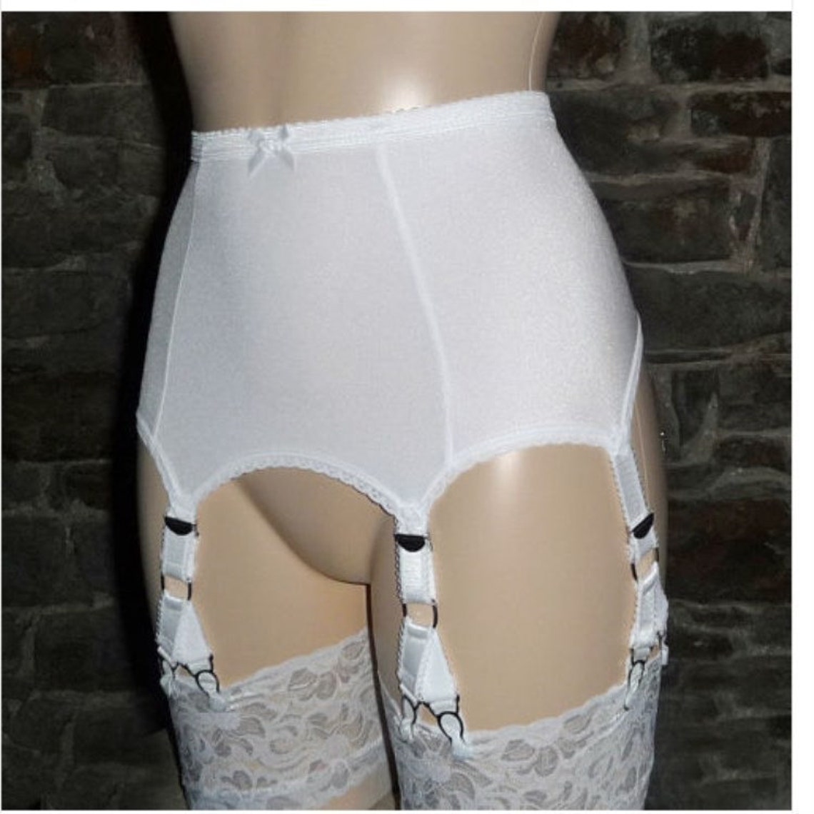 Garter Belt with 6 straps and 12 clasps. Vintage Pin Up High Etsy