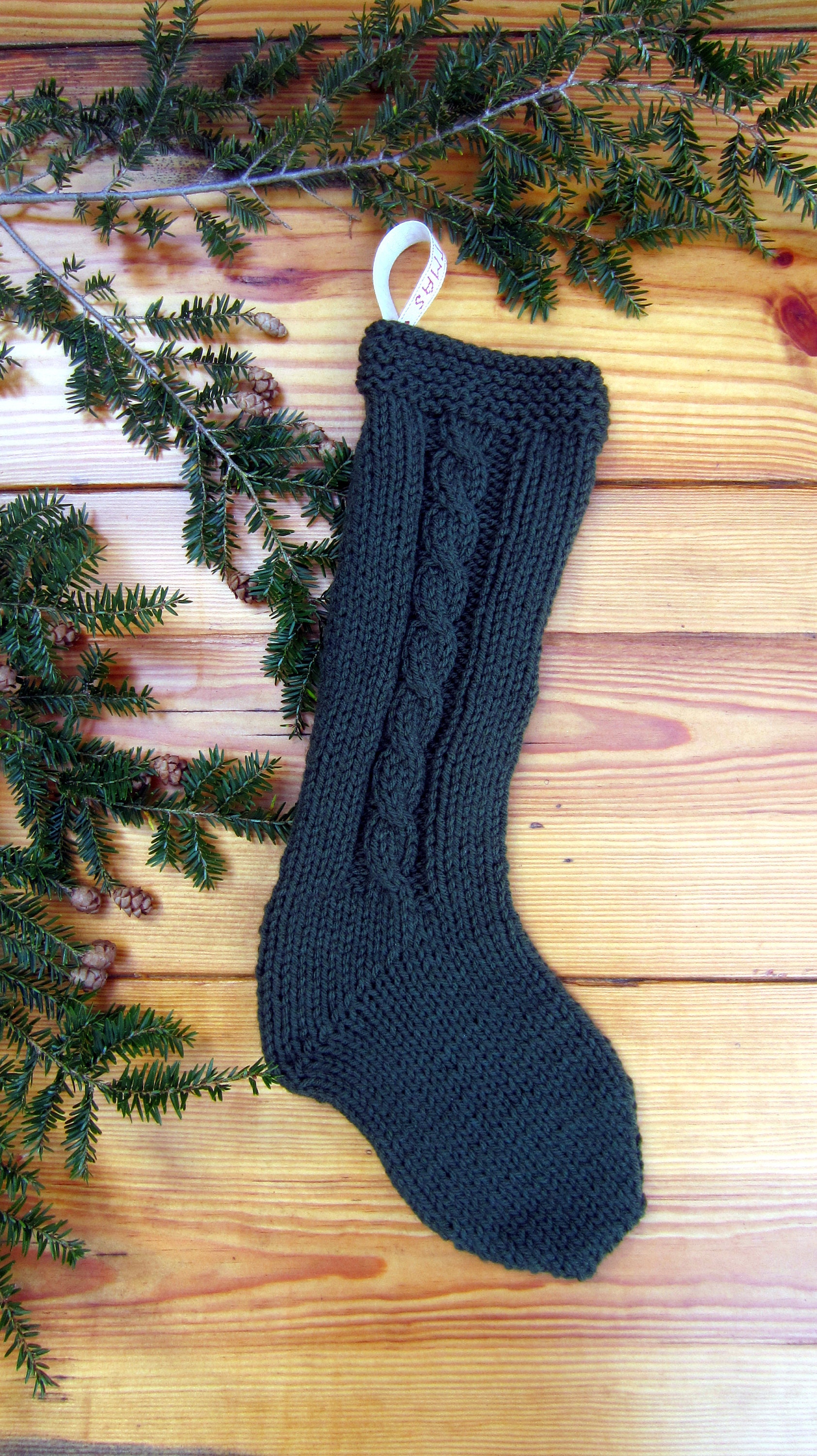 Traditional & Vintage Cable Knit Christmas Stocking Pattern - Etsy